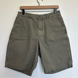 Patagonia Men’s Duck Shorts Canvas Organic Cotton Flat Front Olive Green Hiking